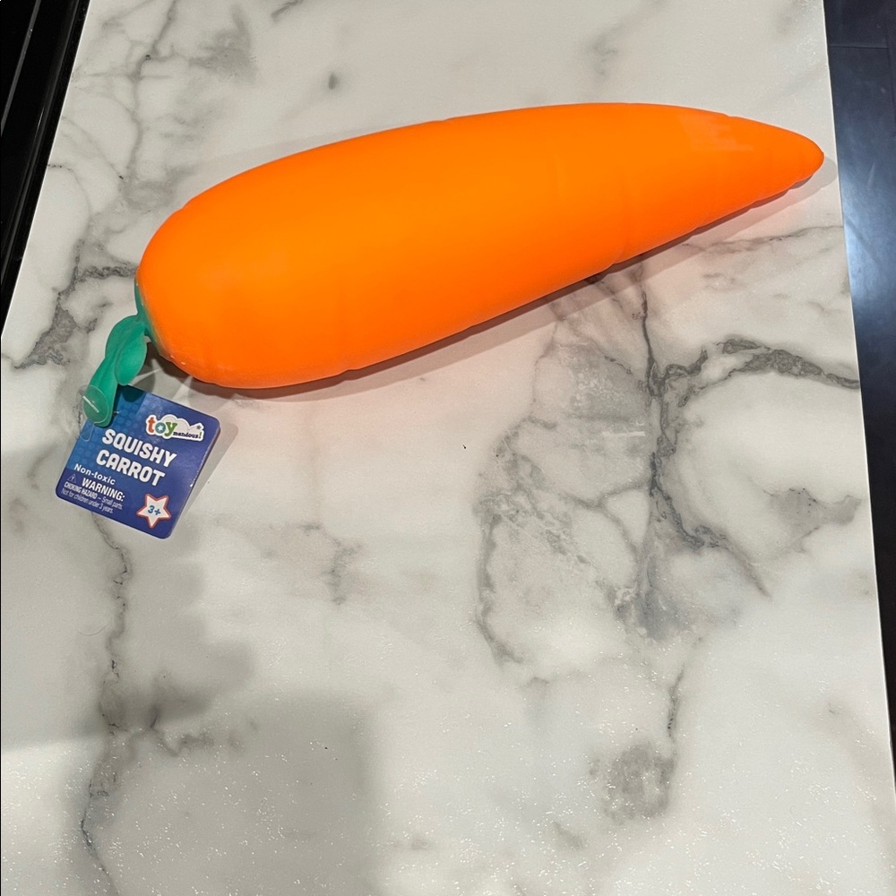Squishy Carrot Plush Toy - Orange